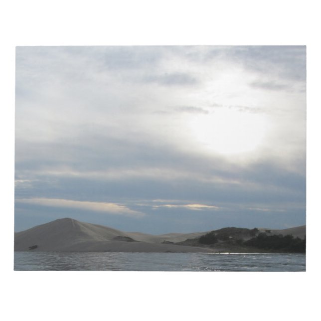 Bloc De Notas Dunas de arena plateada en el lago (Frente)