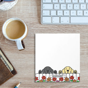 Bloc De Notas Dúo de Labrador Personalizado Viendo Notepad