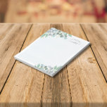 Bloc De Notas Dusty Blue Watercolor Eucalyptus Gold Dots<br><div class="desc">El diseño se compone de ramas de eucaliptos azules polvorientos pintadas de bonito y acuarelas sobre un fondo pintado de acuarela. Haga clic en el botón personalizar para obtener más flexibilidad en la modificación del texto. En nuestra tienda, zazzle.com/store/doodlelulu, se encuentran disponibles variantes de este diseño, diferentes tipos de papel...</div>