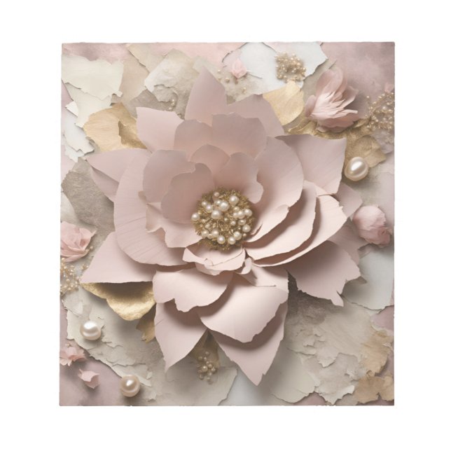 Bloc De Notas Dusty Rosa Floral - Notepad (Frente)