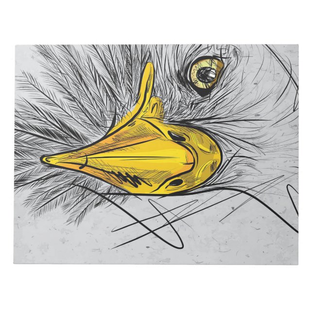 Bloc De Notas Eagle Sketch Face Wall Art (Frente)