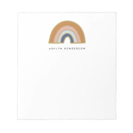 Bloc De Notas Earthy Bohemie Rainbow Custom Name