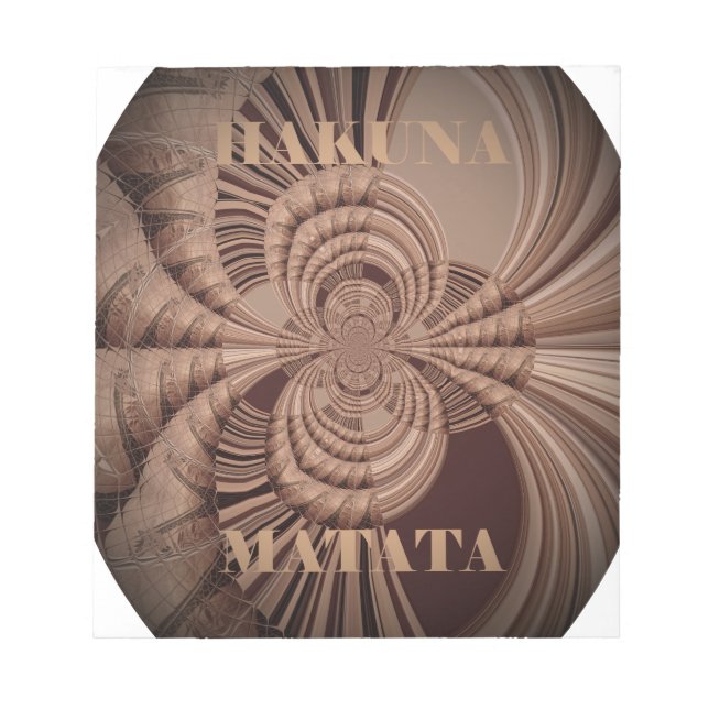Bloc De Notas Earthy Hakuna Matata Art Print (Frente)