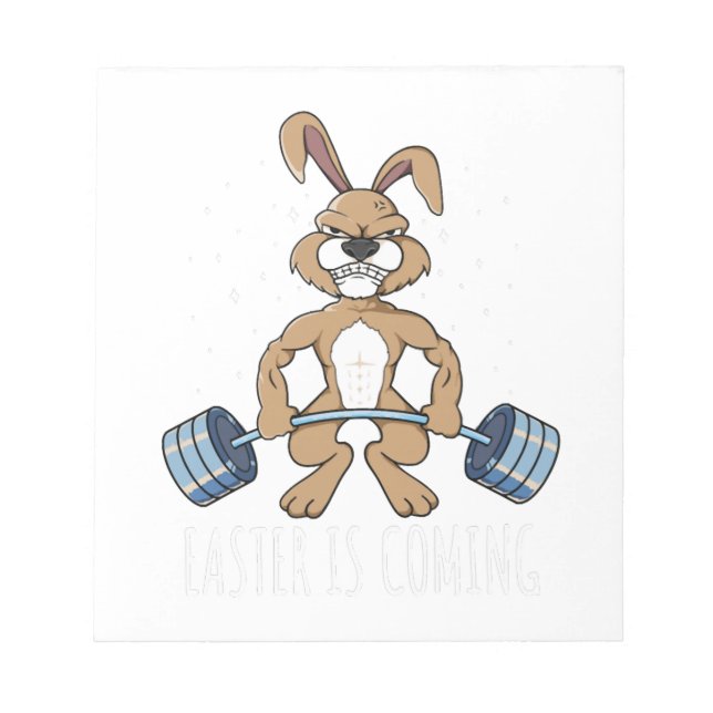 Bloc De Notas Easter Bunny Happy Easter Bodybuilding (Frente)