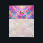 Bloc De Notas Easter Egg Rafting in Paradise<br><div class="desc">This happy Easter Egg is living his best life on a flower raft in a magical valley. 

This design is optimized for a standard notepad. Please contact me if you would like to put it on a different size notepad,  or another product!</div>