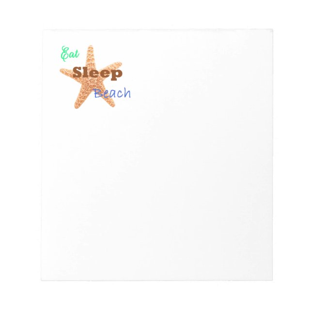 Bloc De Notas Eat Sleep Beach - Notepad (Frente)