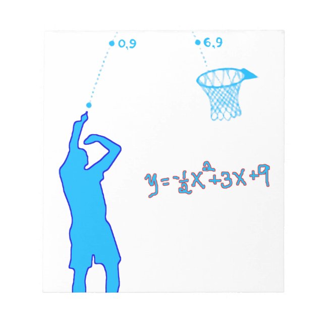 Bloc De Notas Ecuación de baloncesto Shot and Quadratic (Frente)
