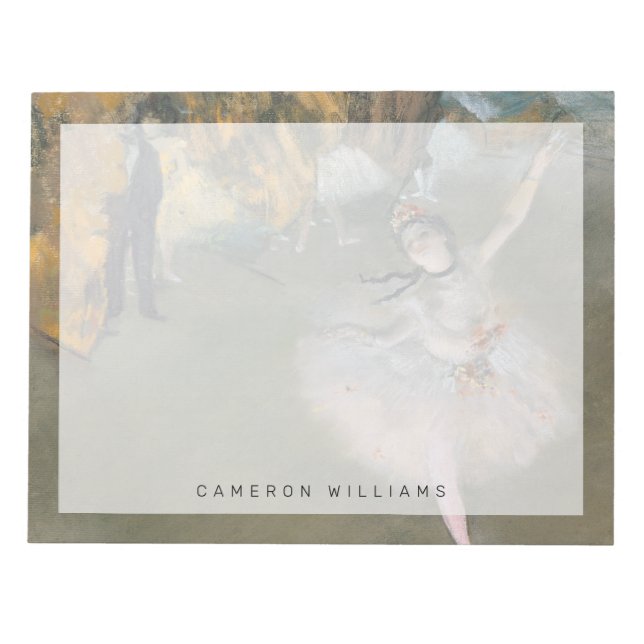 Bloc De Notas Edgar Degas | Estrella o bailarina en el escenario (Frente)