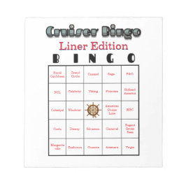 Bloc De Notas Edición Liner de Bingo para Cruceros