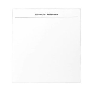Bloc De Notas Editar nombre propio simple moderno plano