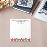 Bloc De Notas Edu-Notes: Transformando Mentes, Apreciación Del P<br><div class="desc">'Edu-Notes:Transformation Minds, One Sticky Note at a Time', Notepad Personalizado de Apreciación Docente. Imagina sorprender a tu profesor favorito con este bloc de notas inspirador o comprarlo por ti mismo. El diseño incluye un título de personalizable y un nombre a lo largo de la parte superior. También incluye imágenes bonitas...</div>