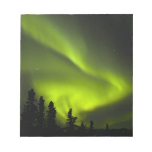 Bloc De Notas EE. UU., Alaska, Chena Hot Springs. Aurora Boreali