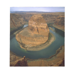 Bloc De Notas EE. UU., Arizona. Horseshoe Bend mostrando erosión