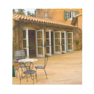 Bloc De Notas EE. UU., California, Valle de Sonoma, Patio en Via