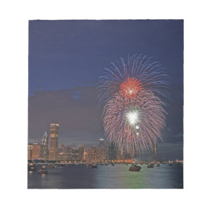 Bloc De Notas EE. UU., Illinois, Chicago, fuegos artificiales de