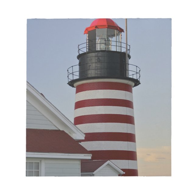 Bloc De Notas EE.UU., Maine, Lubec. Faro West Quoddy Head, (Frente)