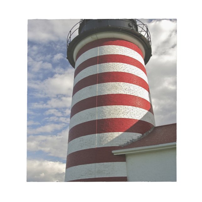 Bloc De Notas EE.UU., Maine, Lubec. West Quoddy Head LIghthouse (Frente)