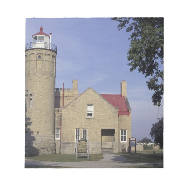 Bloc De Notas EE. UU., Michigan Faro de Old Mackinac Point (Frente)