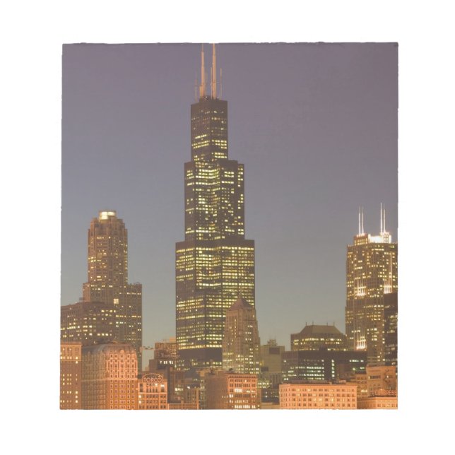 Bloc De Notas EEUU, Illinois, Chicago: City Skyline / Evening (Frente)