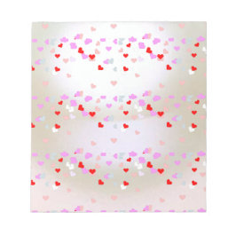 Bloc De Notas Efecto perla blanca con corazones