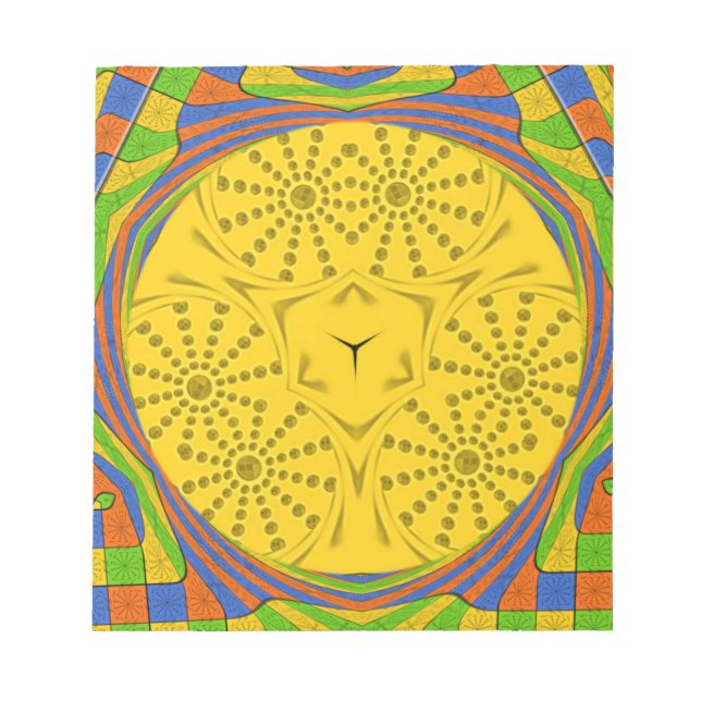 Bloc De Notas Egipcio real verde azul dorado. (Frente)