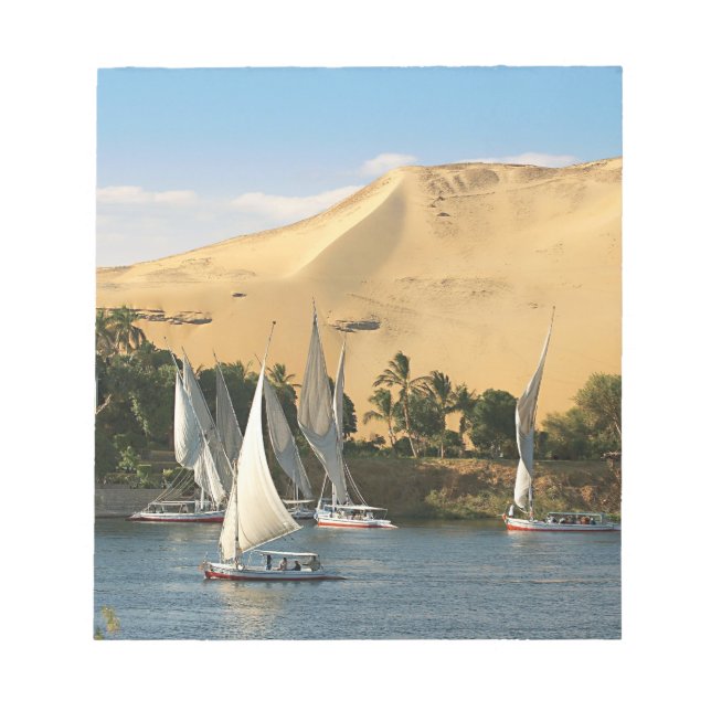 Bloc De Notas Egipto, Asuán, río Nilo, veleros Felucca, 2 (Frente)