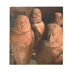 Bloc De Notas Egipto, jarras canópicas de la dinastía XXVI encon