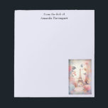 Bloc De Notas Eiffel Tower Butterflies and Flowers<br><div class="desc">A notepad with a stylized Eiffel tower image surrounded by pretty butterflies and delicate garden flowers.</div>