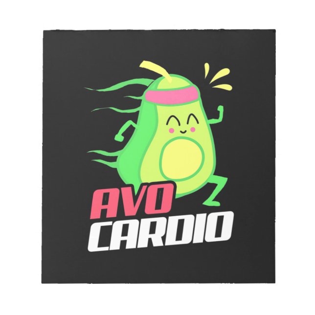 Bloc De Notas Ejercicio aguacate cardio (Frente)
