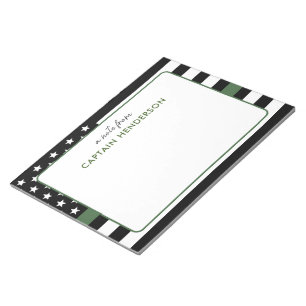 Bloc De Notas Ejército de Bandera Verde Personalizada