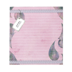 Bloc De Notas El abstracto rosado moderno en blanco