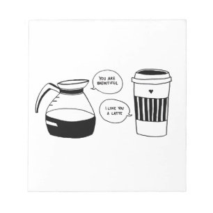 Bloc De Notas El amor de Coffee Latte Valentine