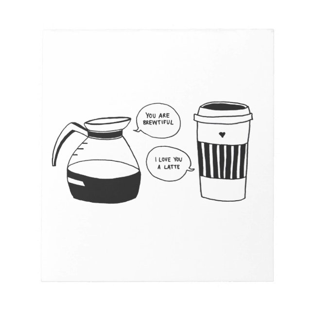 Bloc De Notas El amor de Coffee Latte Valentine (Frente)