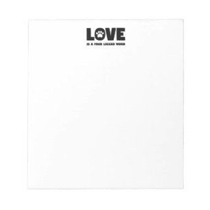 Bloc De Notas El amor es una palabra de cuatro piernas