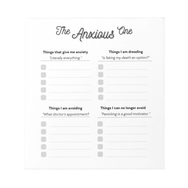 Bloc De Notas El Ansioso Notepad (Frente)