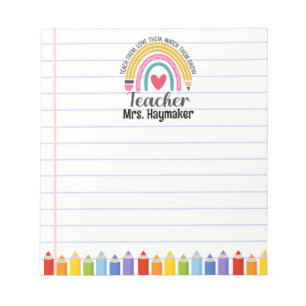 Bloc De Notas El arcoiris de la escuela del profesor Rainbow Cra