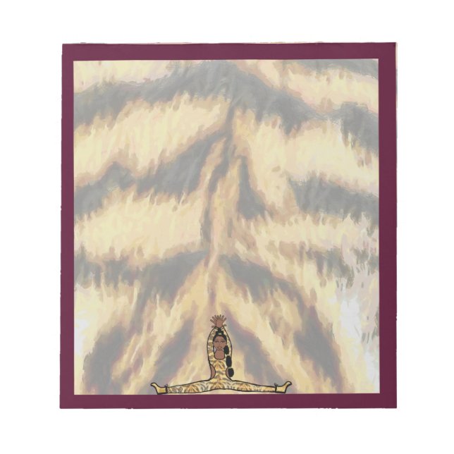 Bloc De Notas El bailarín Notepad Maroon Tiger #1 (Frente)