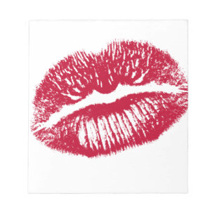 Bloc De Notas El beso, los labios rojos