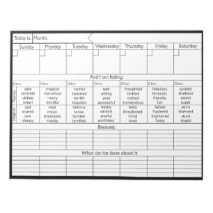 Bloc De Notas El calendario semanal V2 de la emoción -