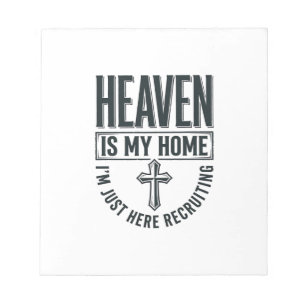 Bloc De Notas El cielo es mi hogar Camiseta de reclutamiento cri