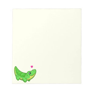 Bloc De Notas El cocodrilo lindo ama a los niños personalizados