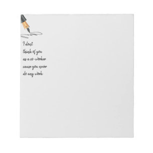 Bloc De Notas El compañero de trabajo de Cita divertida no funci