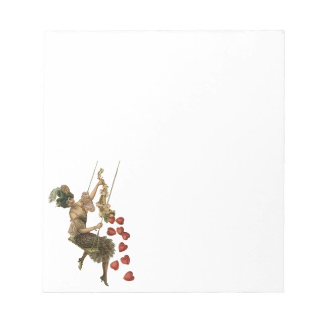 Bloc De Notas El día de San Valentín de época, dama victoriana e (Frente)