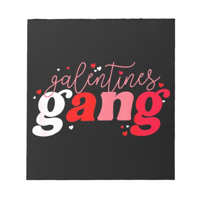 Bloc De Notas El día de San Valentín Retro 2023 Galentines Gang  (Frente)