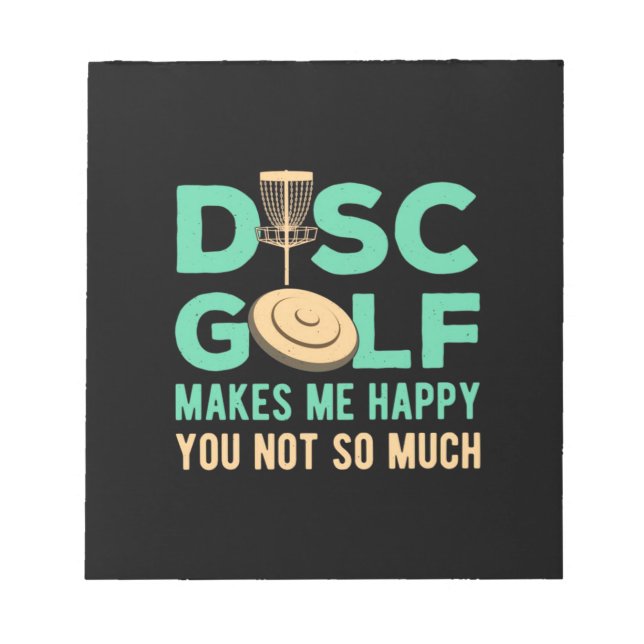 Bloc De Notas El disco de golf me hace feliz (Frente)