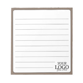 Bloc De Notas El elegante y simple logotipo marrón en el negocio