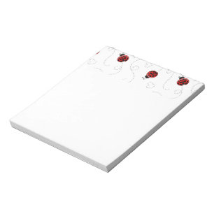Bloc De Notas El escarabajo Red Ladybug Insect Lover Black Heart