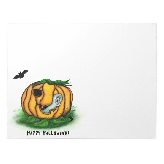 Bloc De Notas El fantasma de Halloween , Bat , Ghost y Spider (Frente)