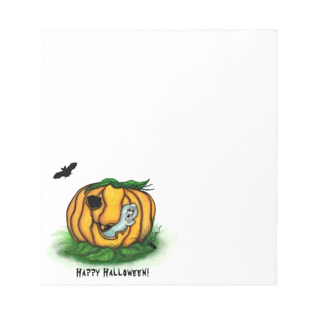 Bloc De Notas El fantasma de Halloween , Bat , Ghost y Spider (Frente)