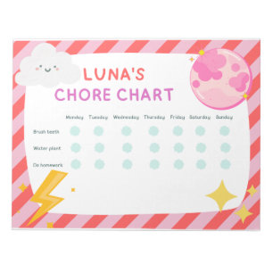 Bloc De Notas El gráfico de tareas de Luna